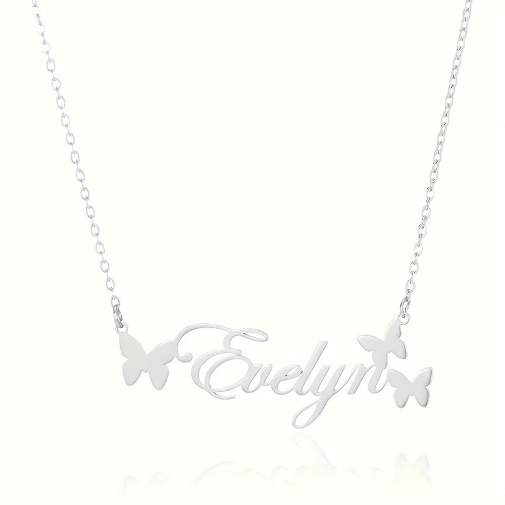 Butterfly Ornament Pendant Necklace, Elegant Design